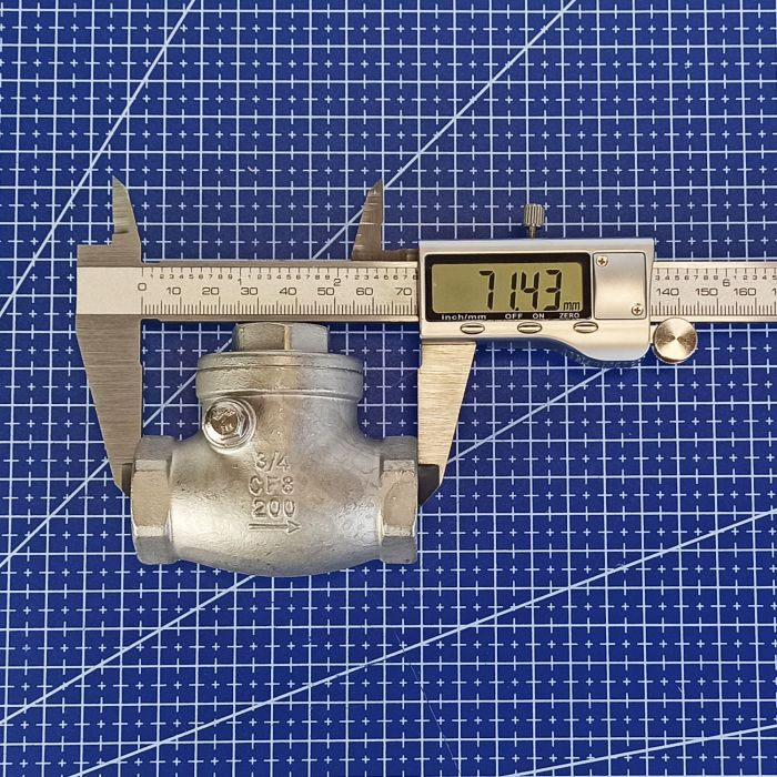 Клапан зворотний муфтовий поворотний нержавіючий Armaval DN 20 (3/4")