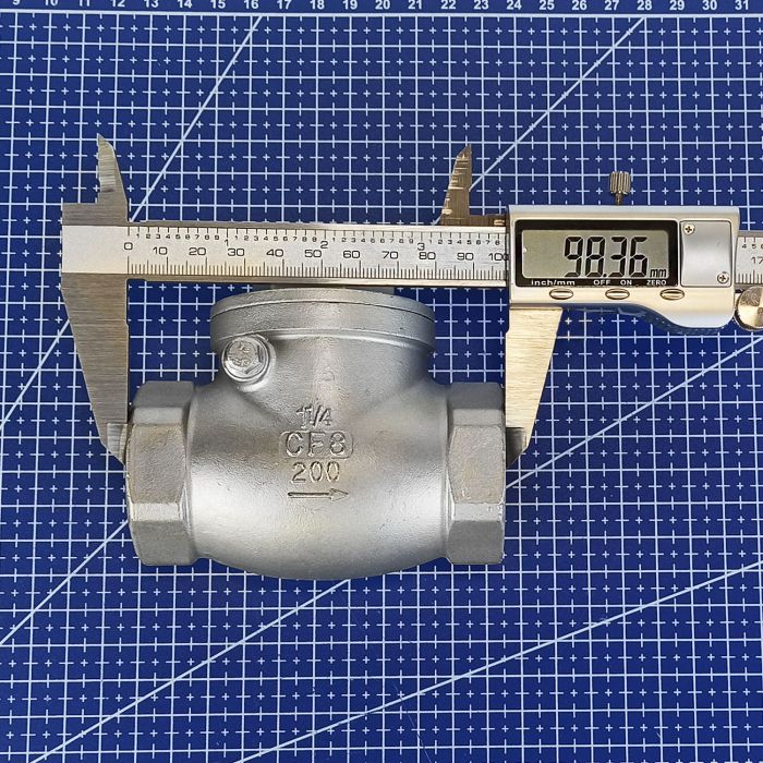 Клапан зворотний муфтовий поворотний нержавіючий Armaval DN 32 (1 1/4")
