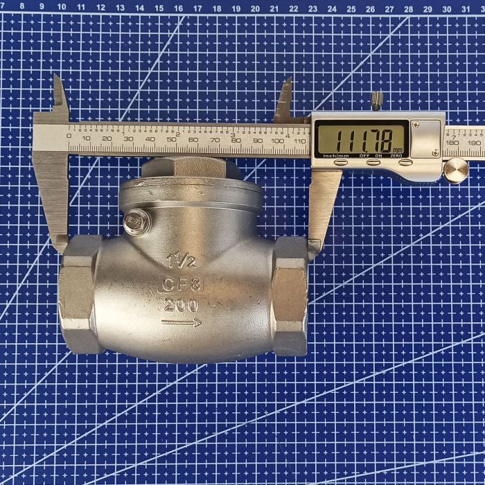 Клапан зворотний муфтовий поворотний нержавіючий Armaval DN 40 (1 1/2")