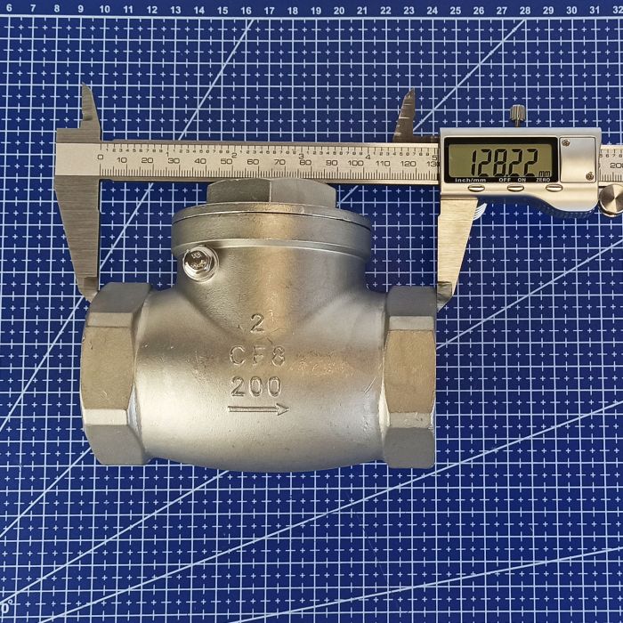 Клапан зворотний муфтовий поворотний нержавіючий Armaval DN 50 (2")