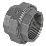 Муфта американка нержавіюча AISI 304 з внутрішньою різьбою DN 40 (1 1/2") і прокладкою PTFE
