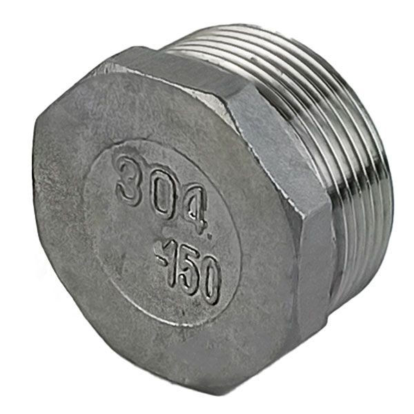 Заглушка нержавіюча AISI 304 із зовнішньою різьбою DN 40 (1 1/2")