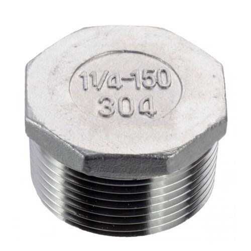 Заглушка нержавіюча AISI 304 із зовнішньою різьбою DN 32 (1 1/4")
