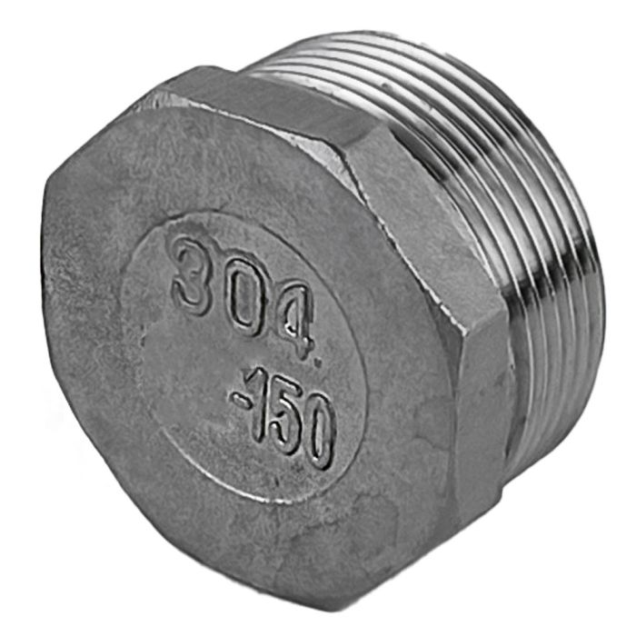 Заглушка нержавіюча AISI 304 із зовнішньою різьбою DN 15 (1/2")